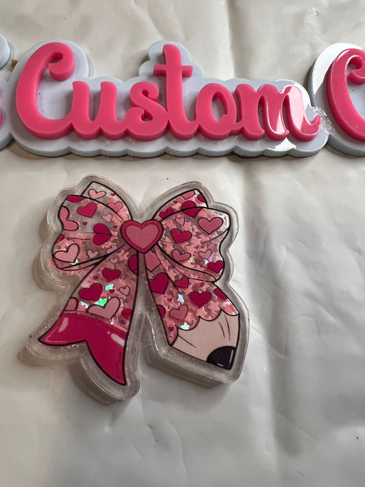 3D Shaker Pink Bow