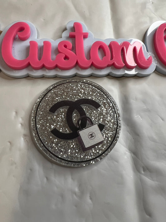 Silver Black CC Round with bag