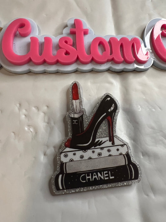 Black White CC Heel Lipstick