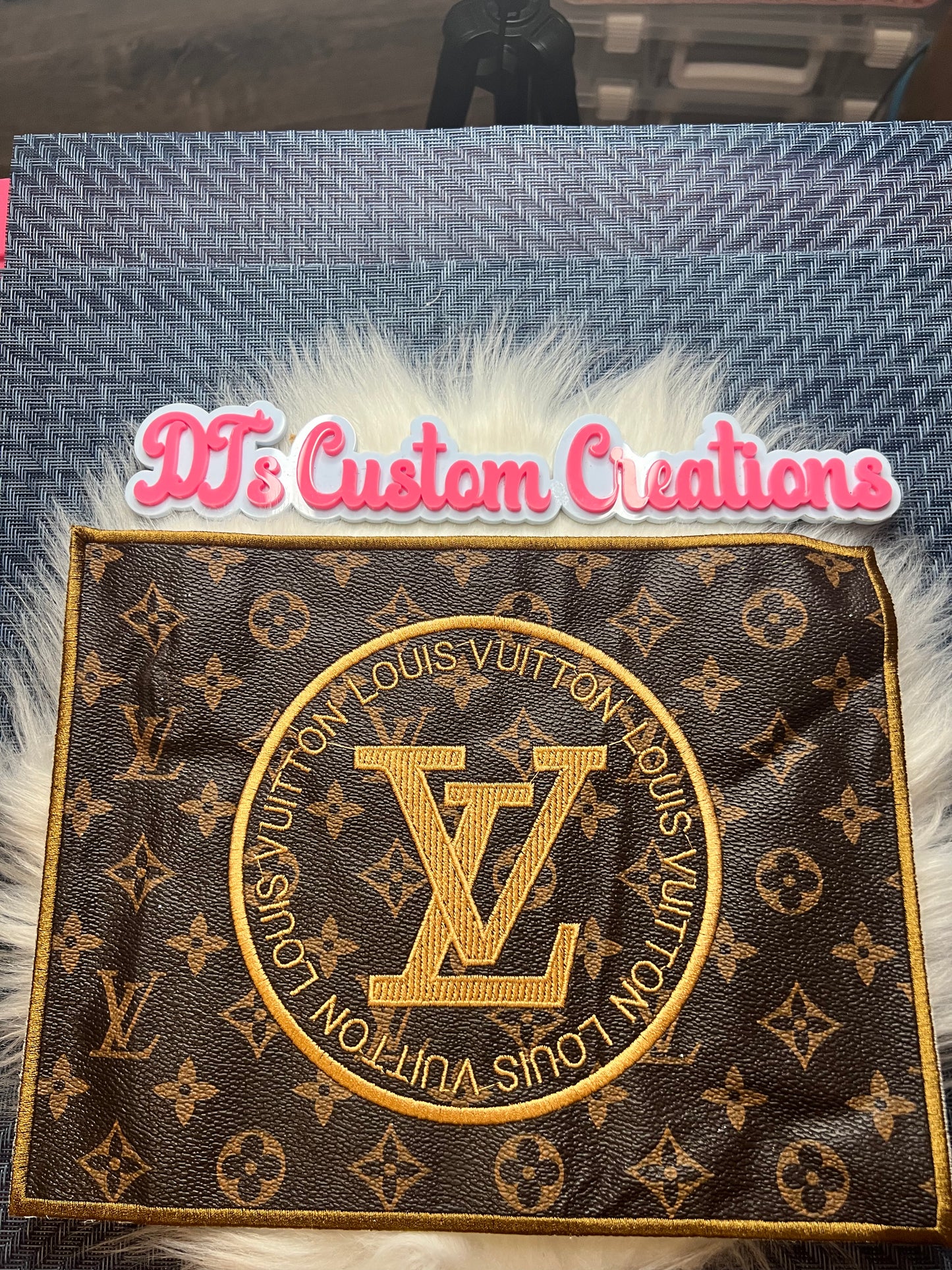 Brown Faux Leather LV
