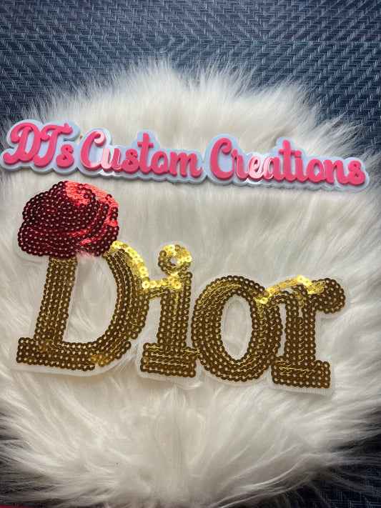 Sequin Gold CD with Rose