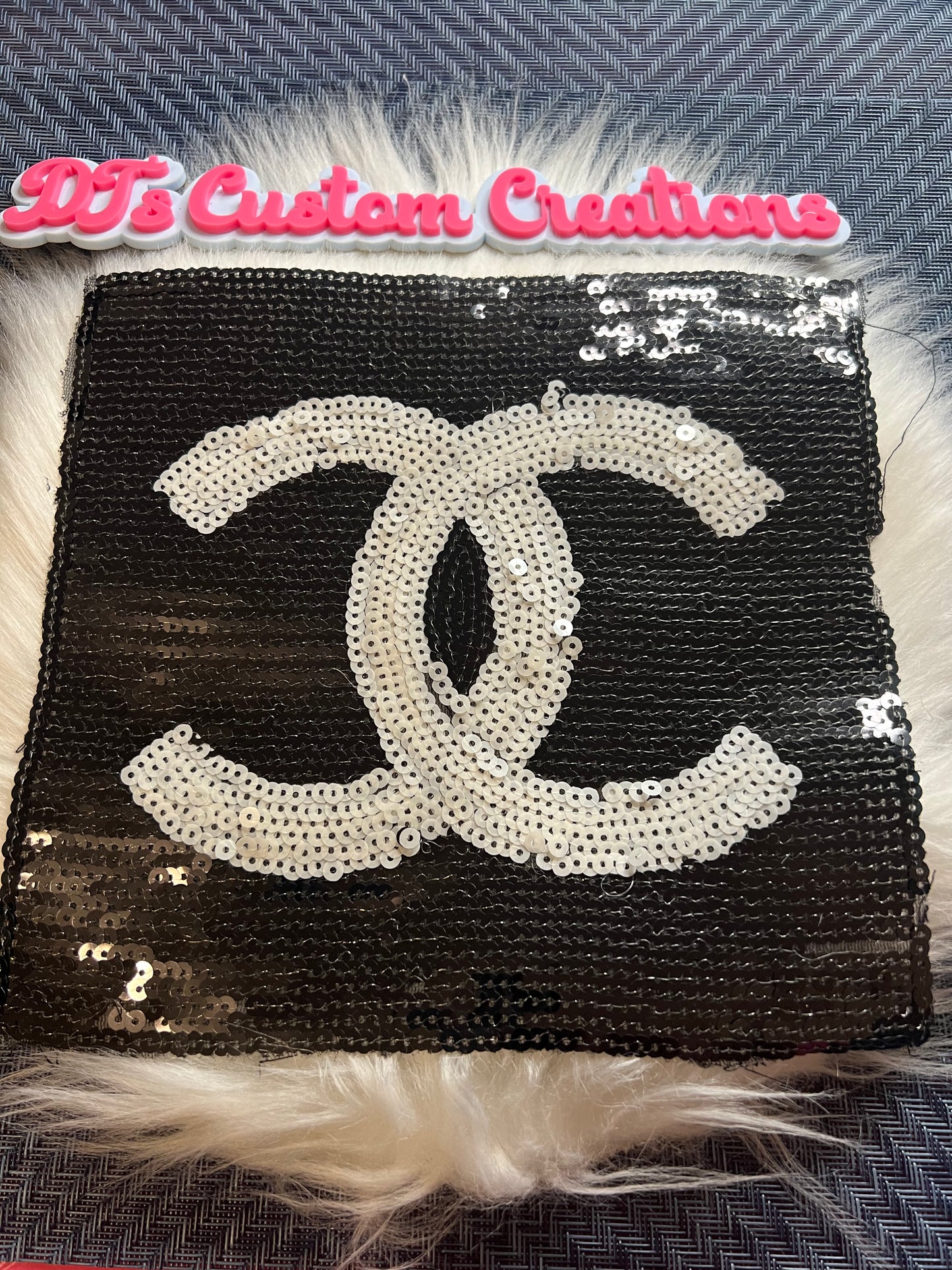 Sequin Black White CC