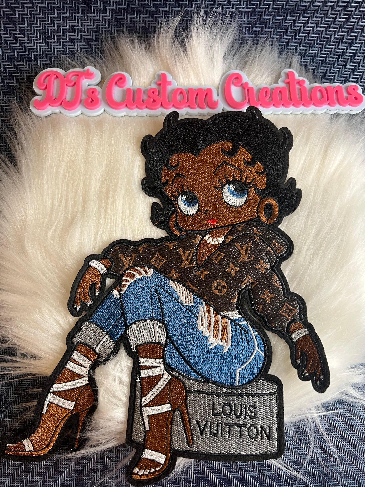 Big Brown Faux Leather Betty Boop LV