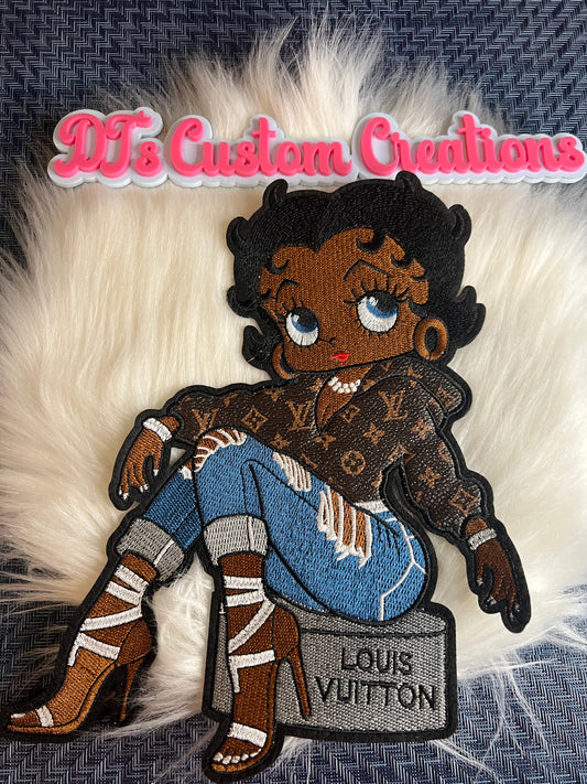 Big Brown Faux Leather Betty Boop LV