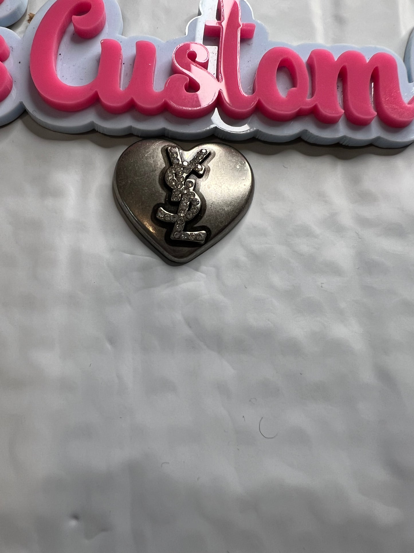 Bling Sliver Heart YSL
