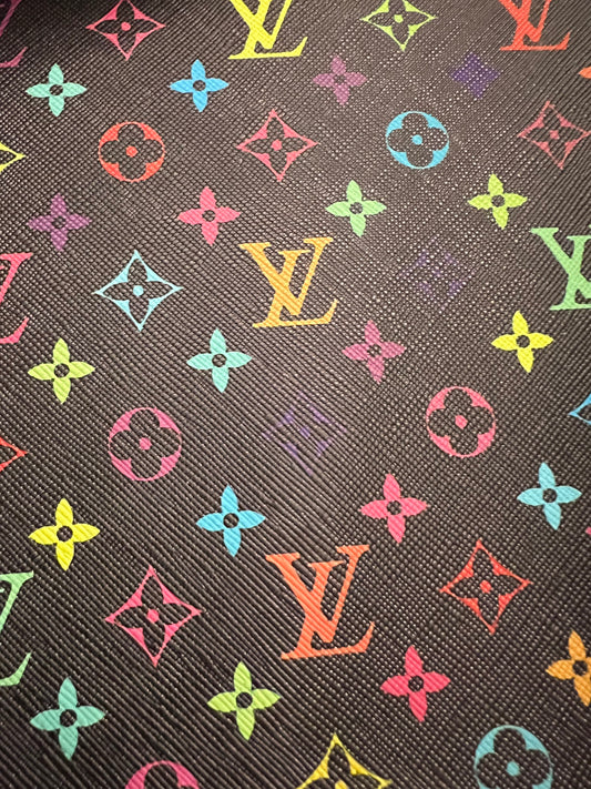 Black colorful LV