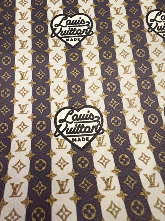 Tan Brown LV heart