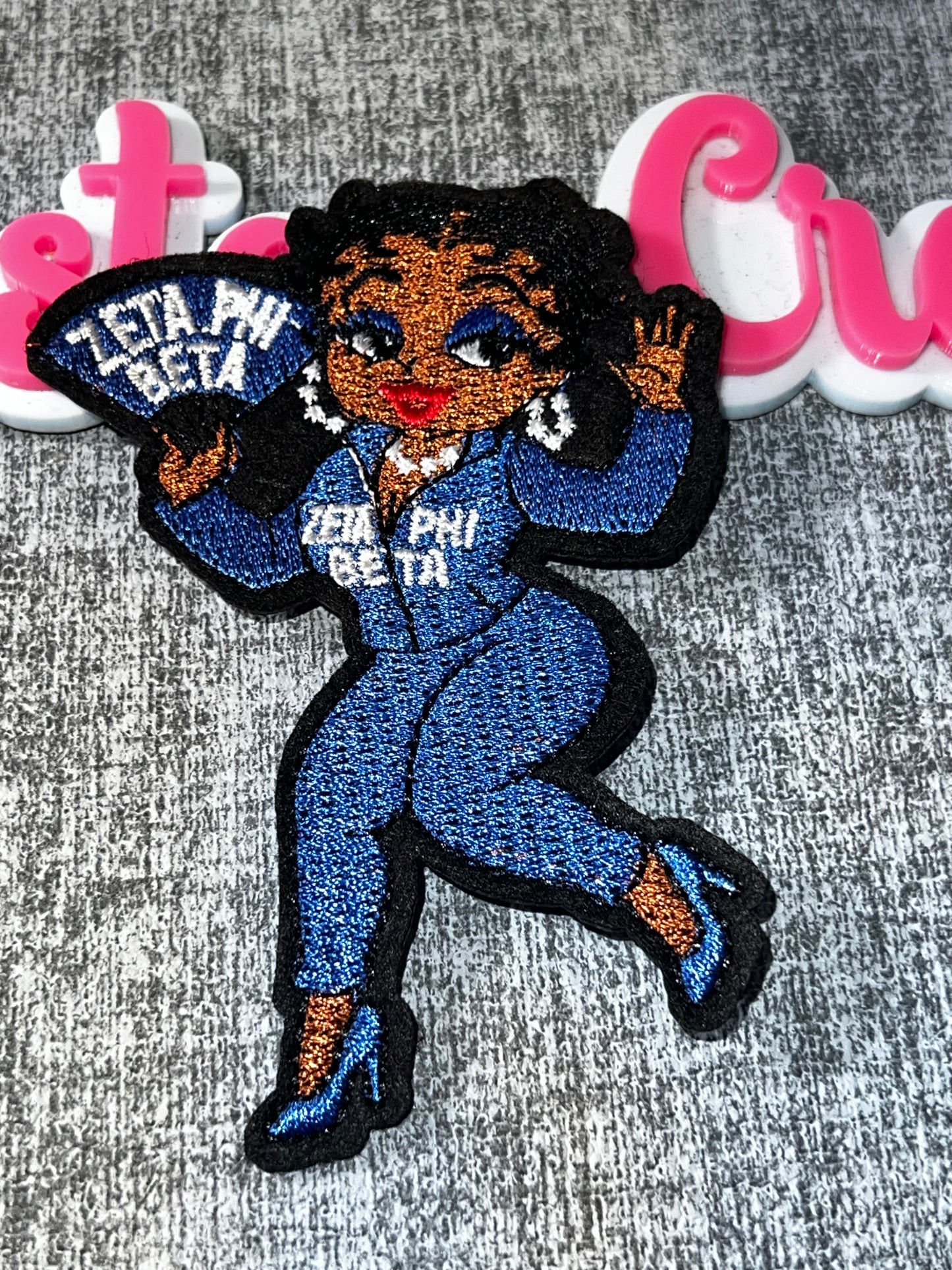 Melanin Queen Embroidered Patch – Confident Diva Applique | Statement Fashion Patch Zeta colors