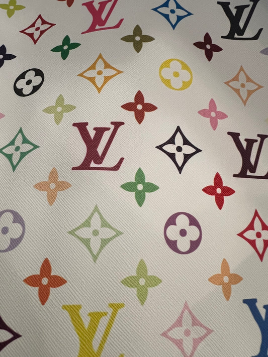 White Colorful LV