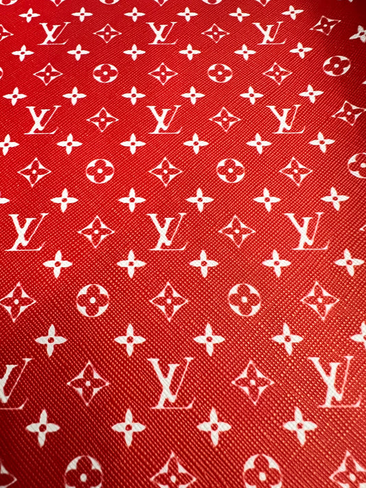 Small LV letter Red White