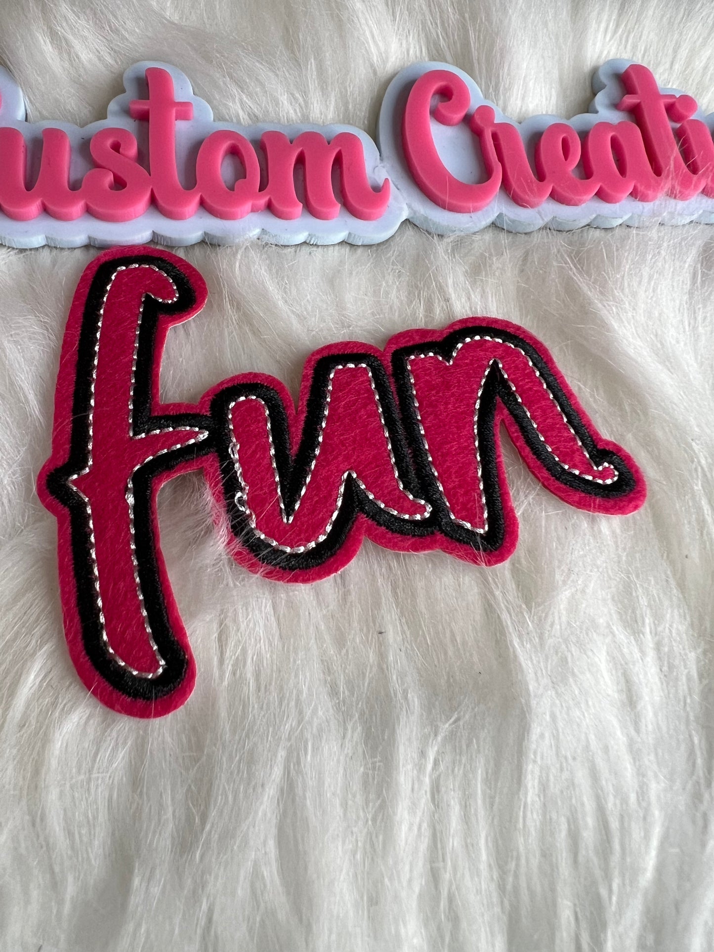 Hot pink black white trim Fun