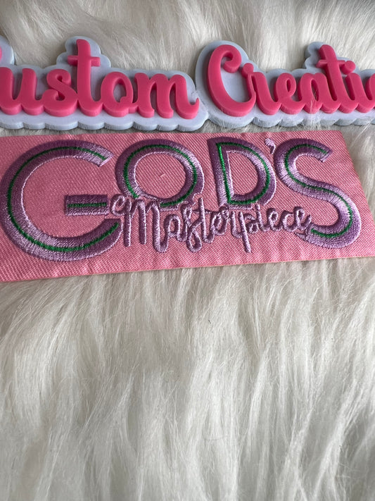 Pink Lavender Green lining God Masterpiece