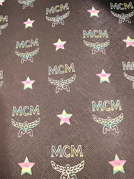 Black pinkish colorful MCM