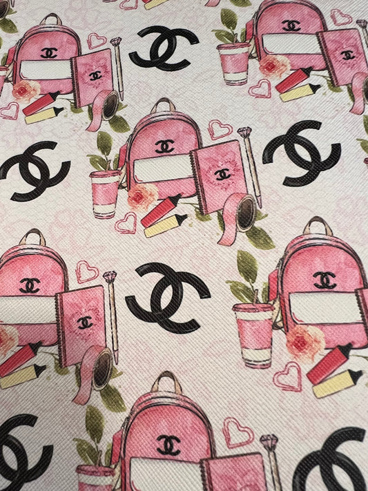 White Pink Backpack CC