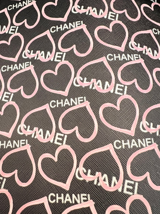 Black White Pink Heart