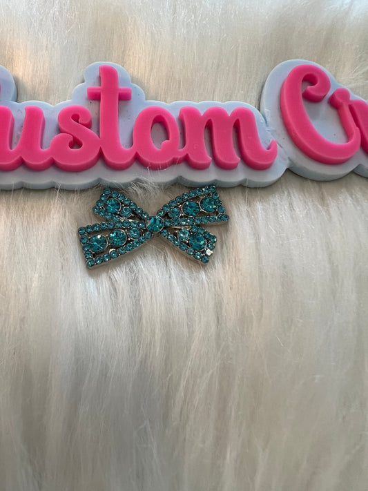 Turquoise Bling Bow