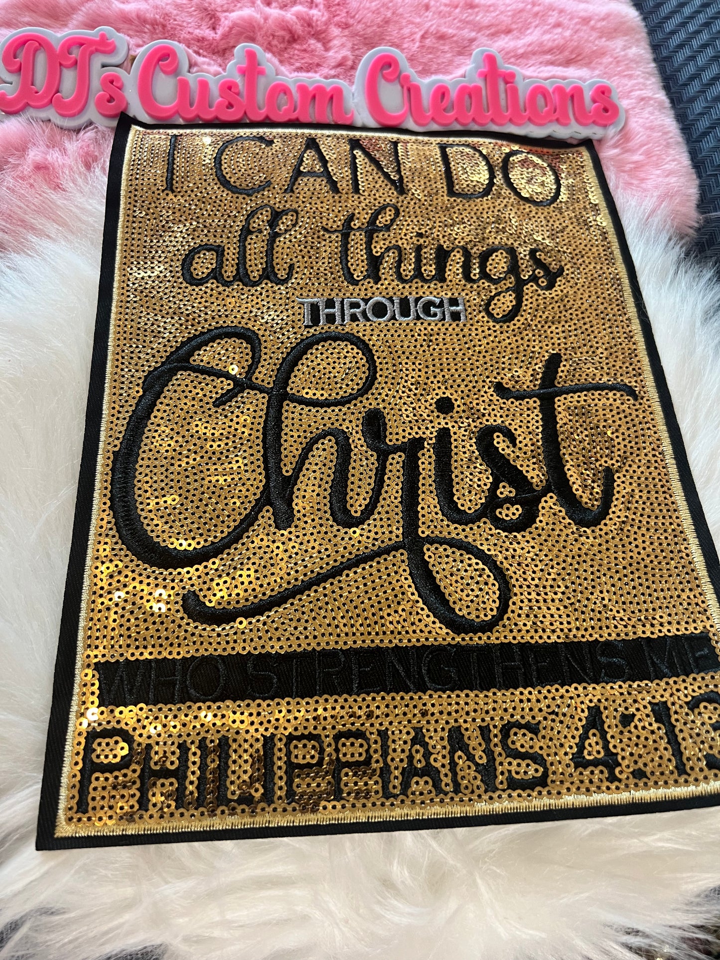 Gold Black I can do All things