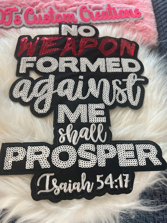 Sequin No Weapon Red White