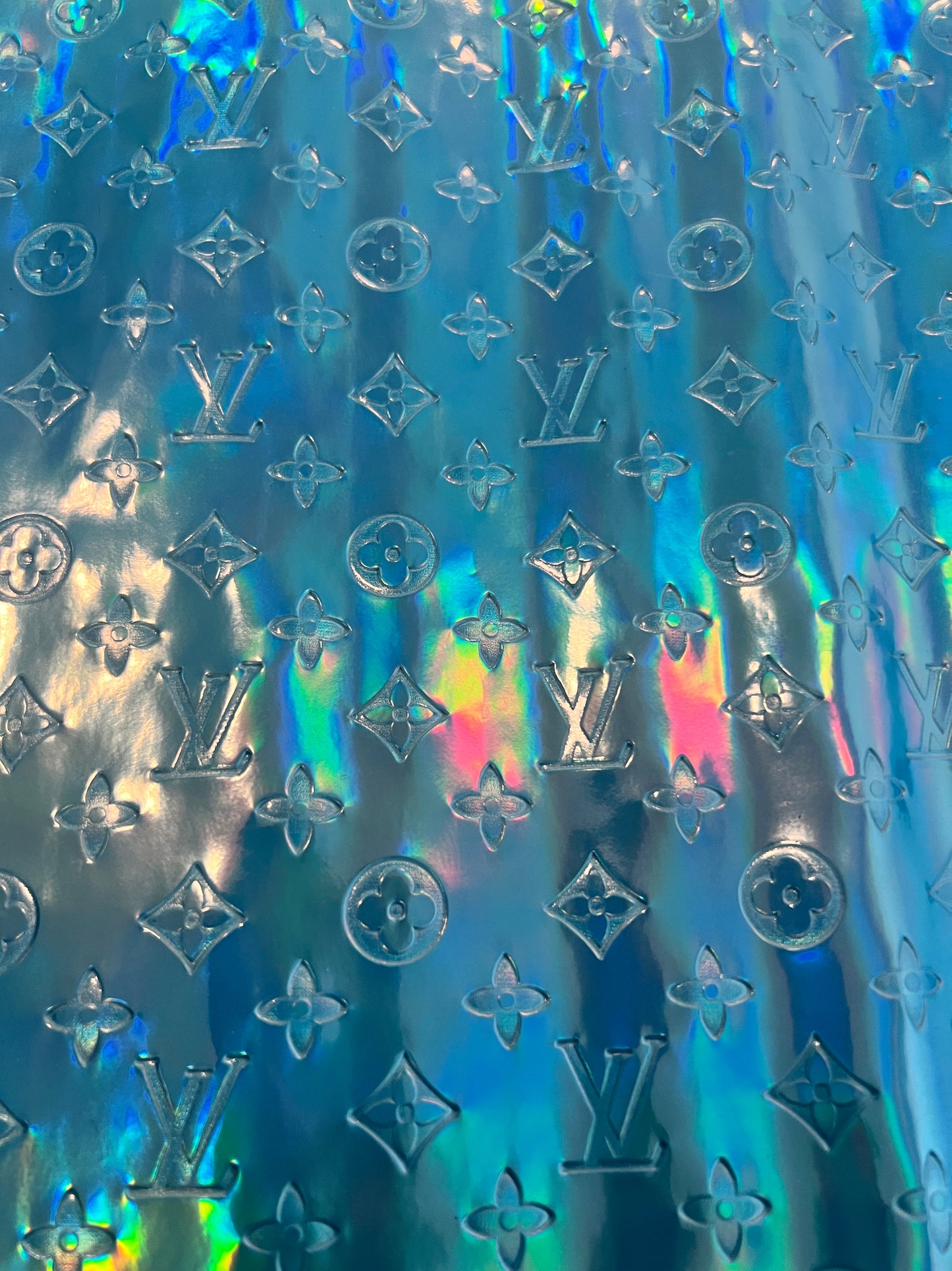 Shiny Lite Blue Embossed LV