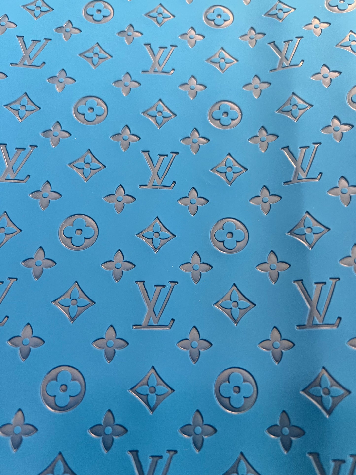 Electric Blue LV Embossed