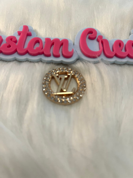 Rose Gold Bling LV Round