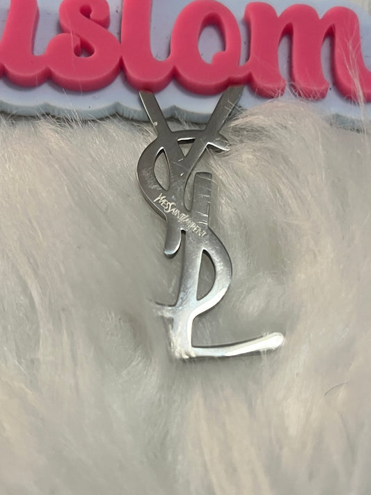 Sliver YSL charm