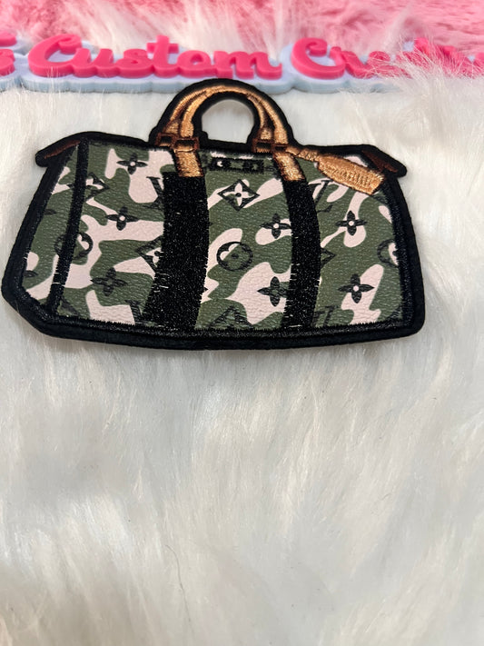 Faux Leather LV Camo Duffel