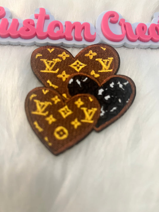 Brown Gold Black LV 3 Hearts