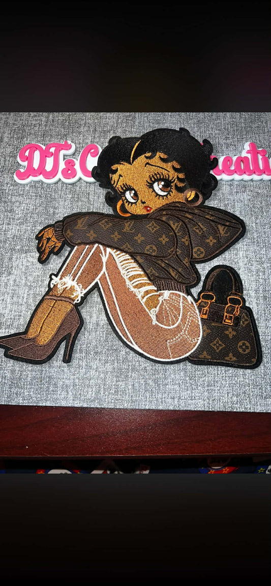 Fashion Glam Doll Embroidered Patch – Statement Girl Applique