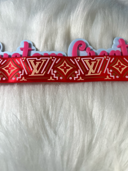 Red Monogram Style Ribbon Trim – Fashion Craft Ribbon