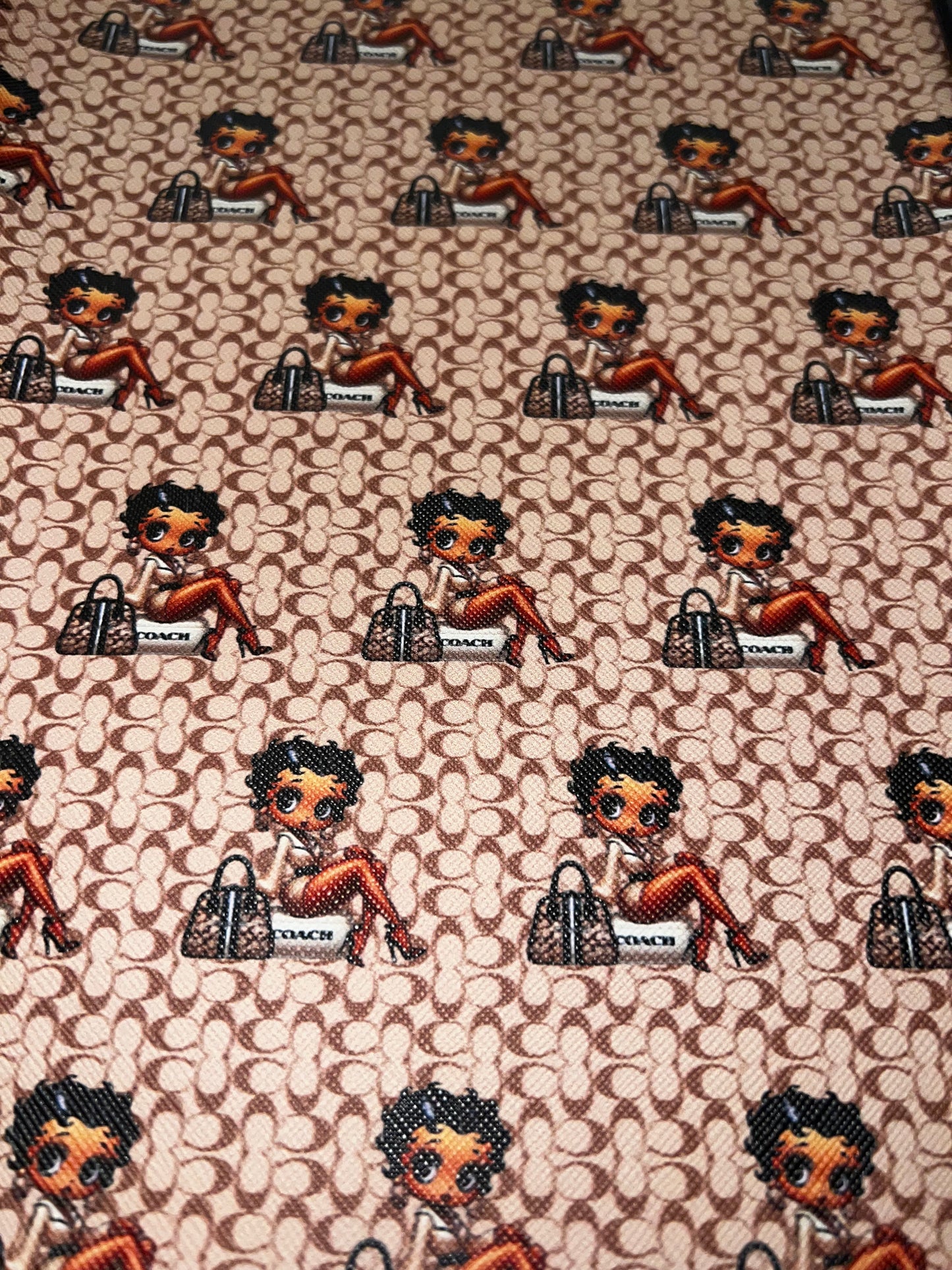 Fashion Doll Handbag Printed Faux Leather Sheet – 9x12 Craft Material
