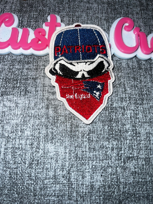 Skull Embroidered Iron-On Patch