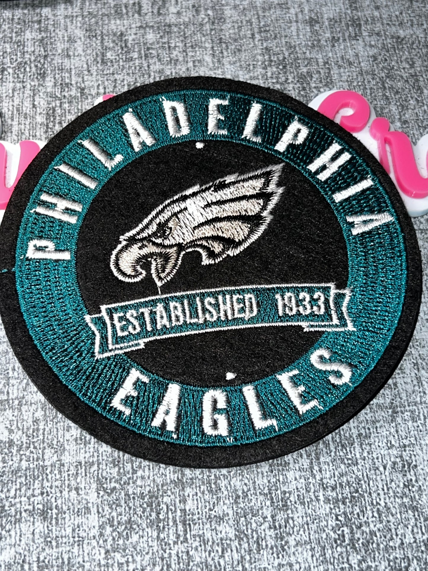 Round Wing Emblem Embroidered Iron-On Patch | Embroidered Decorative Appliqué