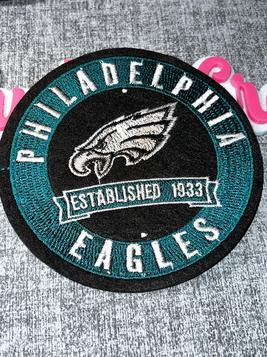 Round Wing Emblem Embroidered Iron-On Patch | Embroidered Decorative Appliqué