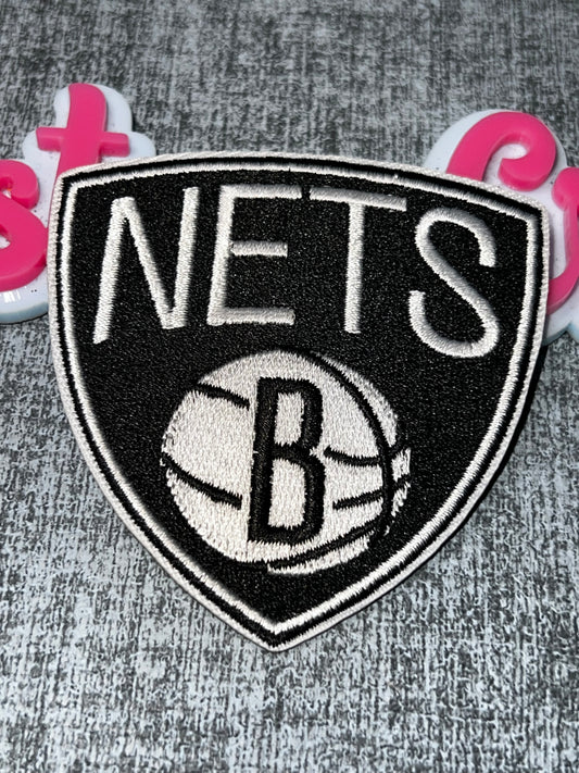 Black White Shield Embroidered Iron-On Patch | Statement Appliqué