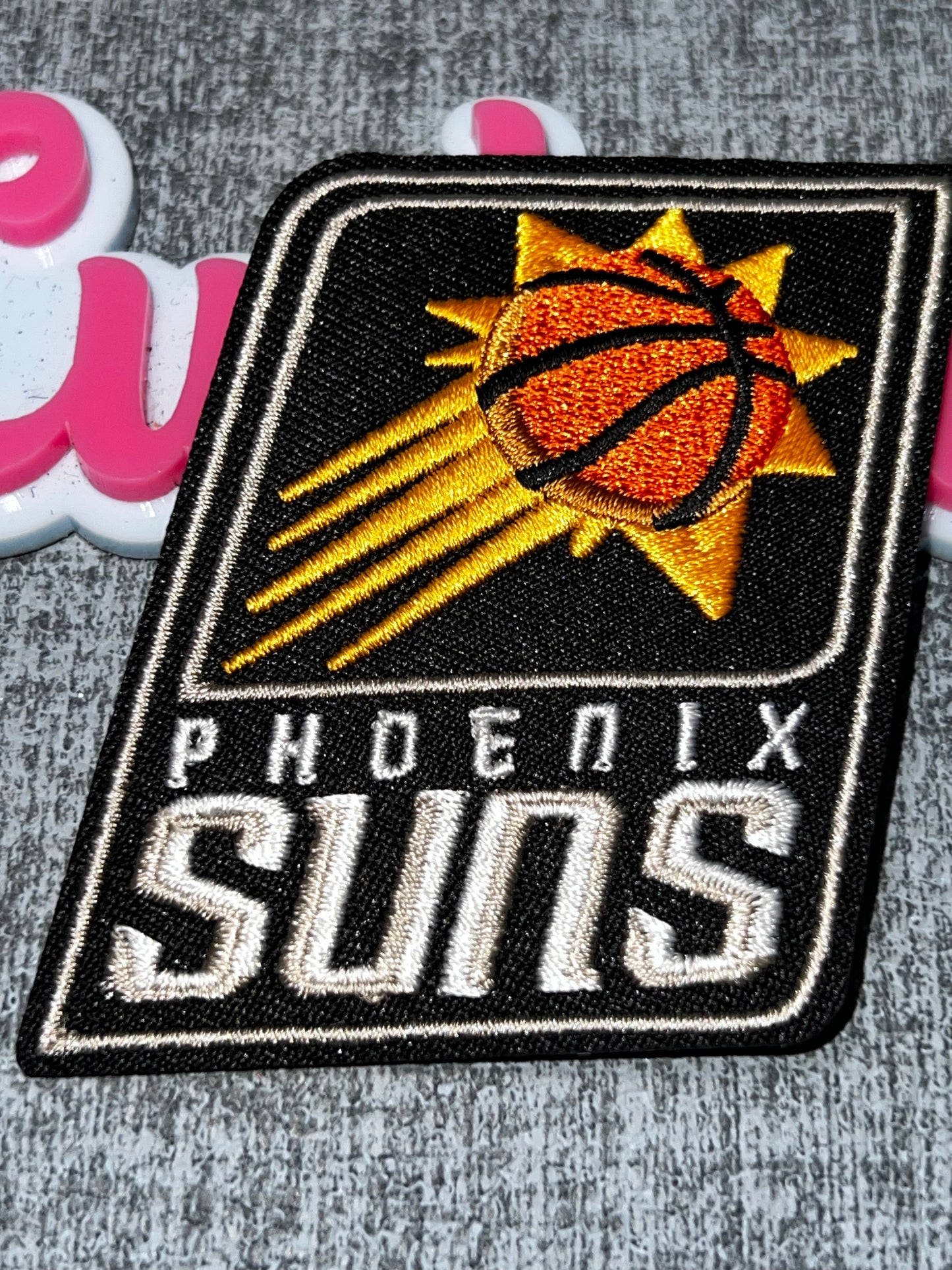 Orange Yellow Sun Embroidered Iron-On Patch | Statement Appliqué