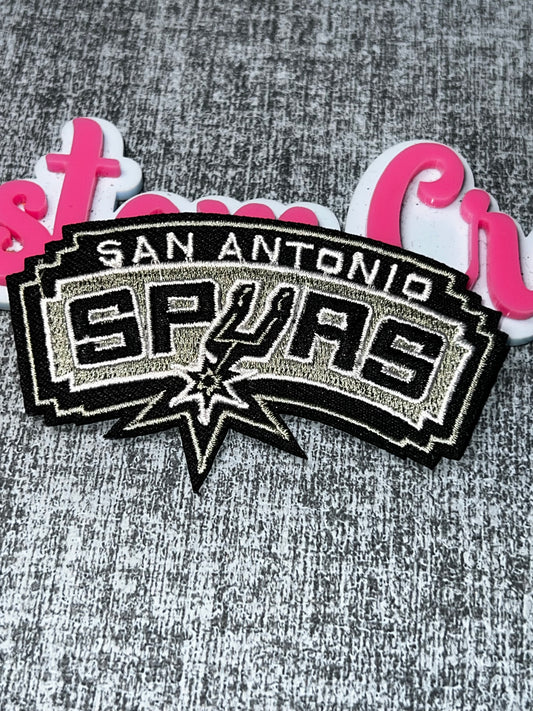 Black White Star Letter Embroidered Iron-On Patch | Statement Appliqué