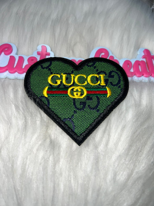 Green Heart Patch – Embroidered Heart Applique