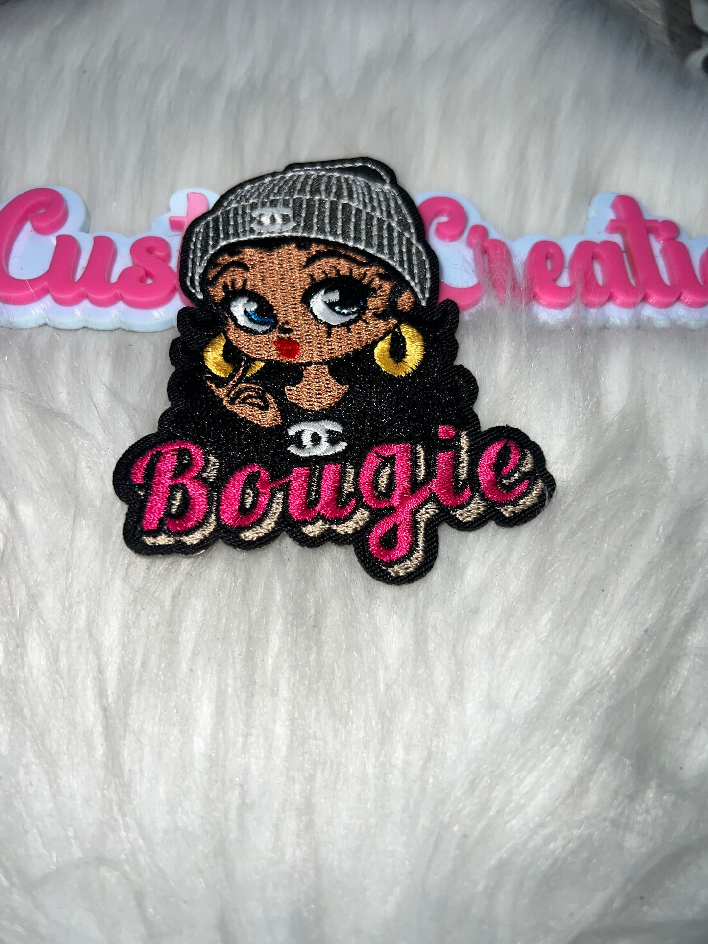 Fashion Girl Patch – Embroidered Character Patch