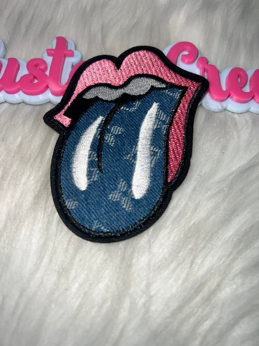 Lips & Tongue Patch – Iron-On Patch for Hats, Jackets & DIY Crafts