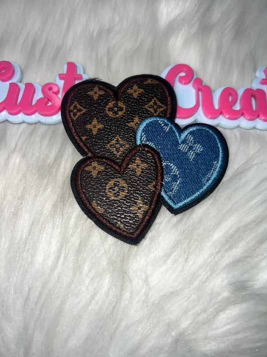 Triple Heart Pattern Patch – Iron-On Patch for Hats, Jackets & DIY Crafts