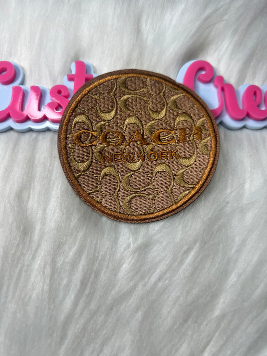 Round Monogram Style Patch – Iron-On Patch for Hats, Jackets & DIY Crafts
