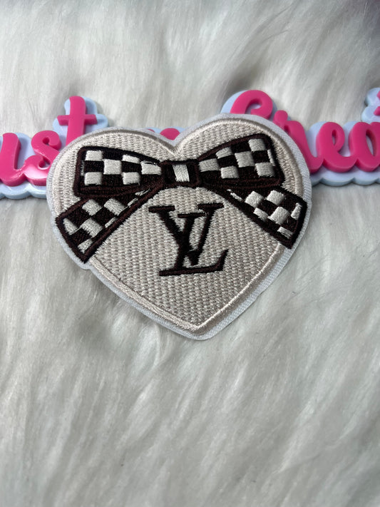 Heart Bow Patch – Iron-On Patch for Hats, Jackets & DIY Crafts