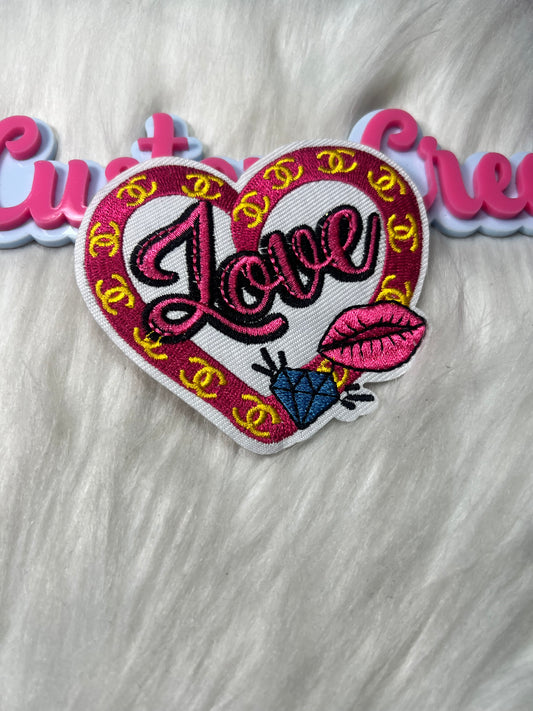 Love Heart Patch – Iron-On Patch for Hats, Jackets & DIY Crafts