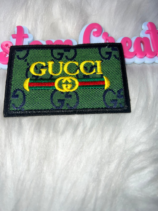 💚 Green Stripe Rectangle Patch (Iron-On)