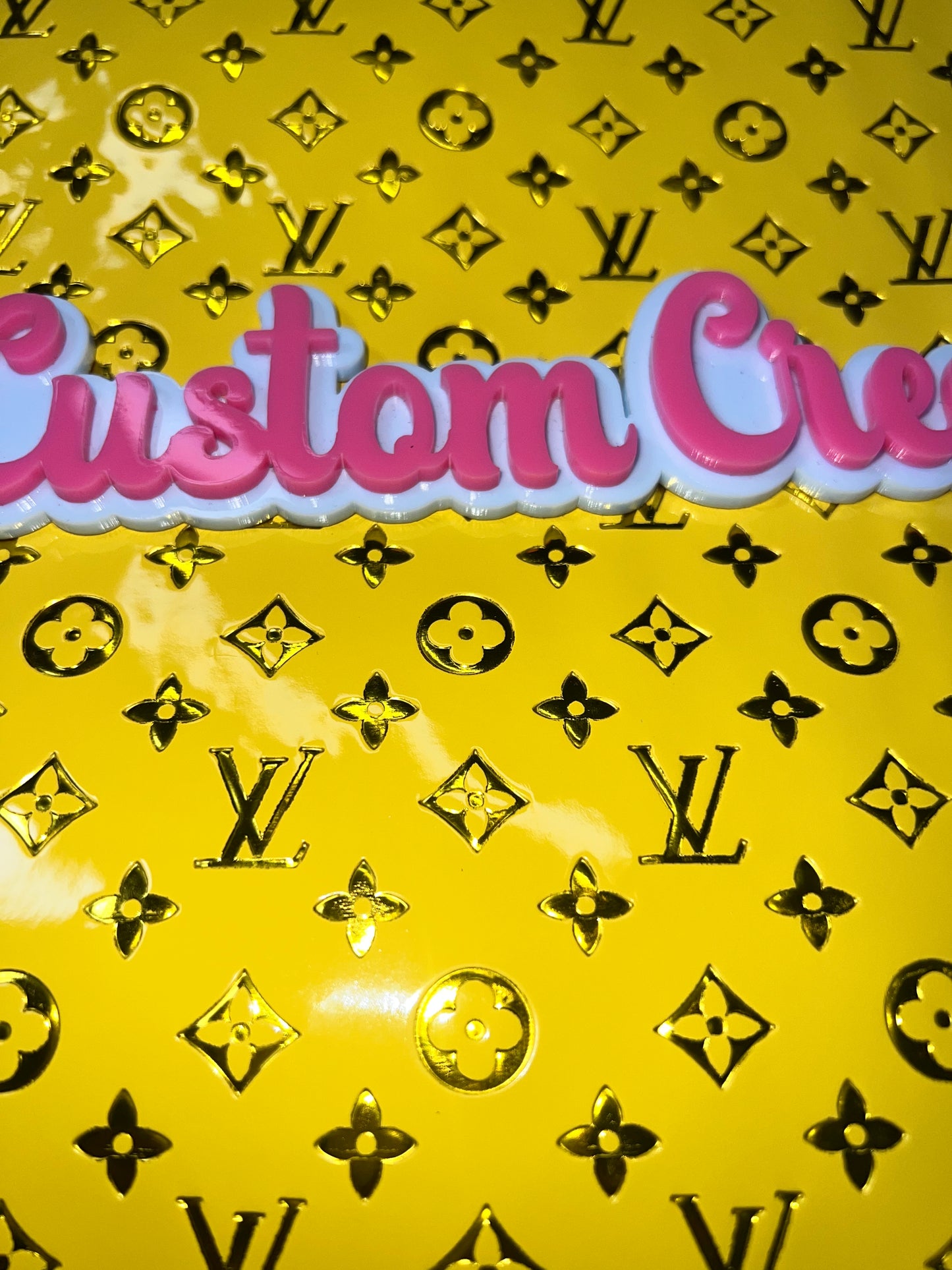 Metallic Yellow Embossed Faux Leather Craft Sheet – 9 x 12