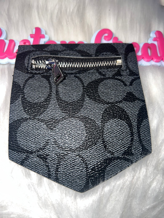 🖤 Black Luxe Monogram Pocket Tag