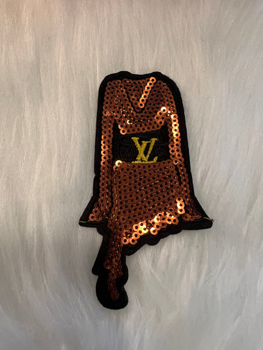 Sequined Brown LV dress