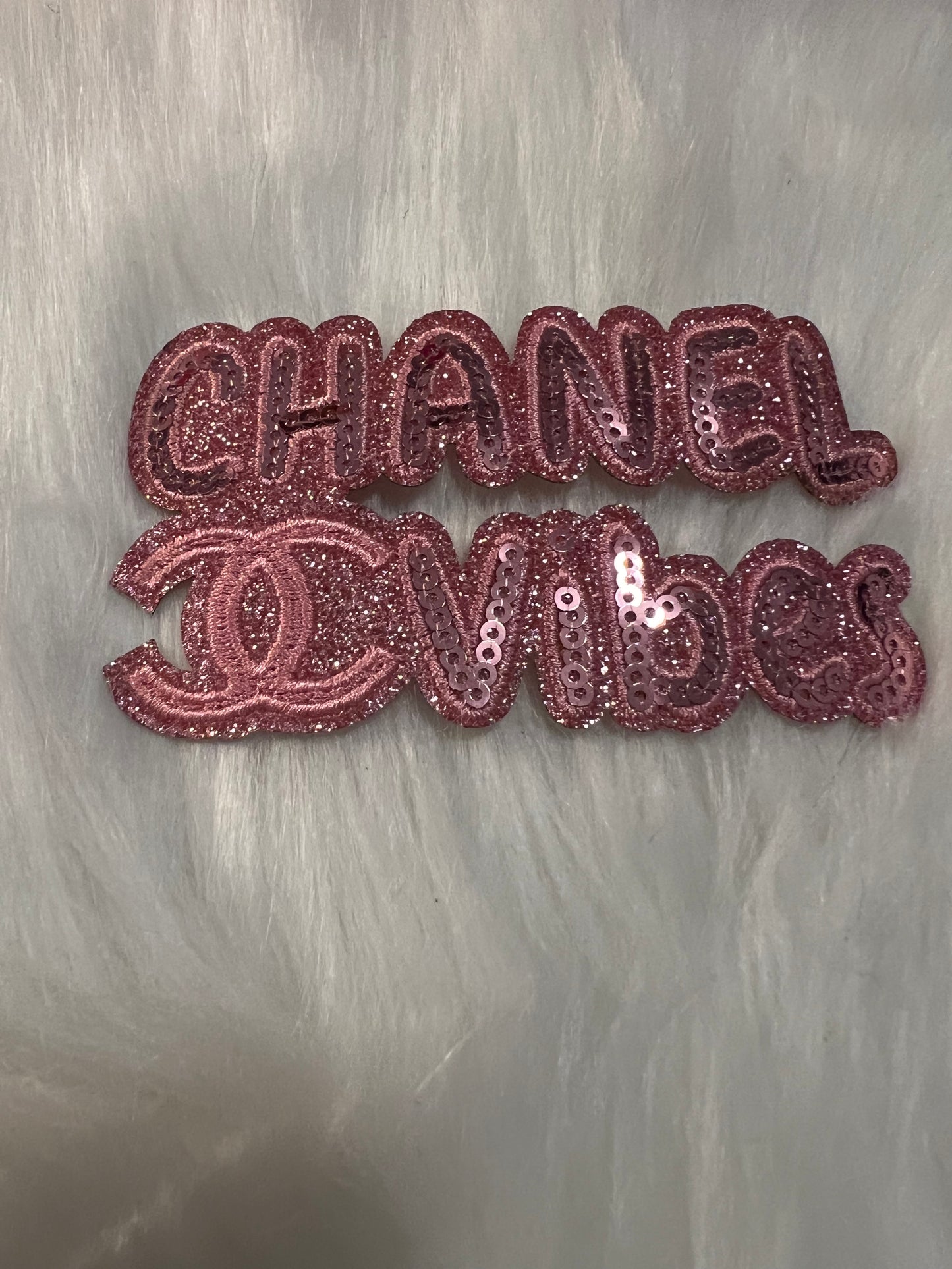 Pink Word Sequin CC