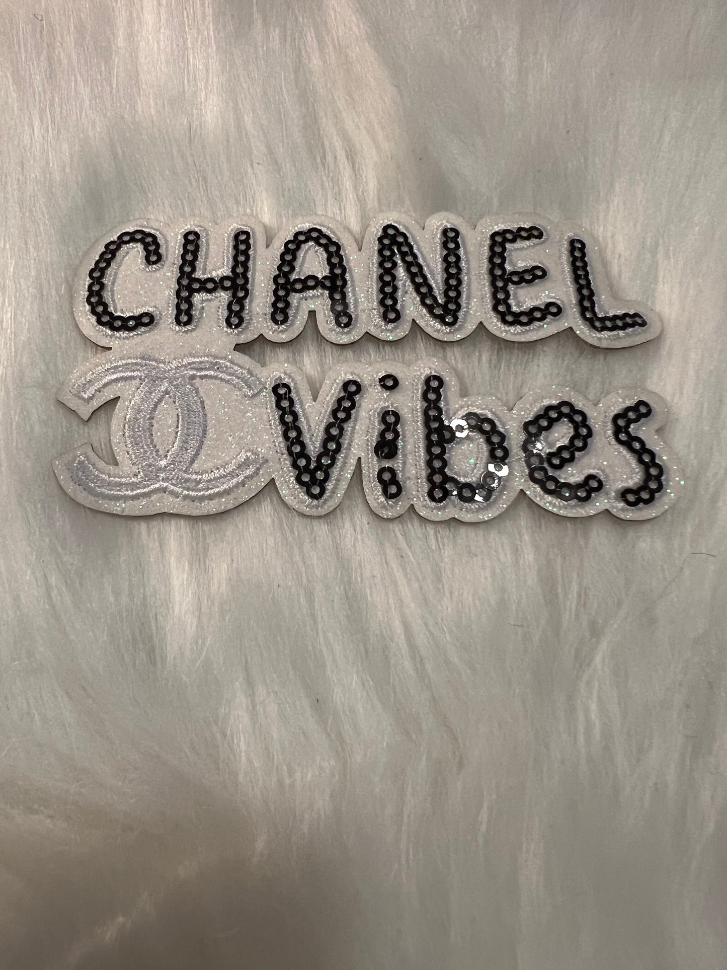 Black Sequin CC words